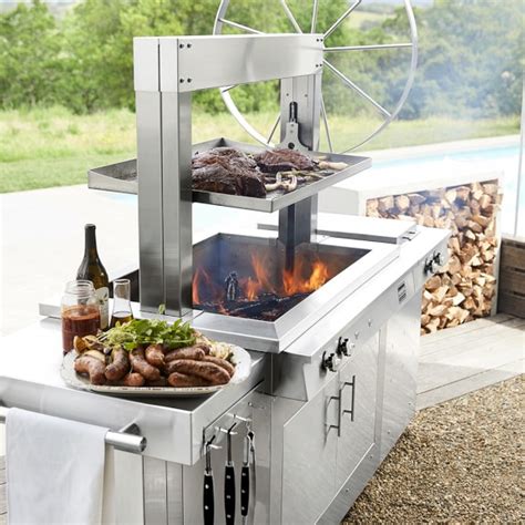 Kalamazoo grills - Using wood splits or charcoal to cook and add flavor to your food is one of many attractive features that set the Hybrid Fire Grill apart from other gas grills. Setting up and managing your grill for this kind of cooking is extremely easy using the grilling drawer and the incredibly powerful Dragon Burners.